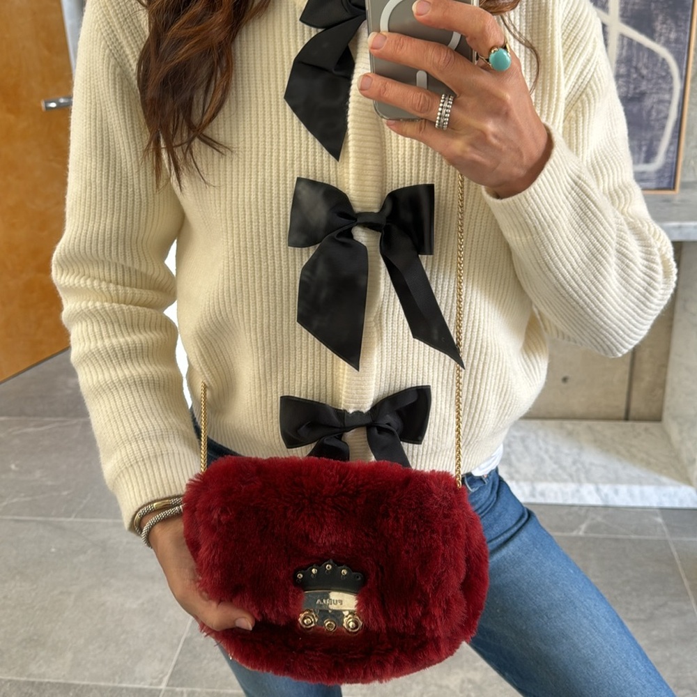 Furla faux fur bag
